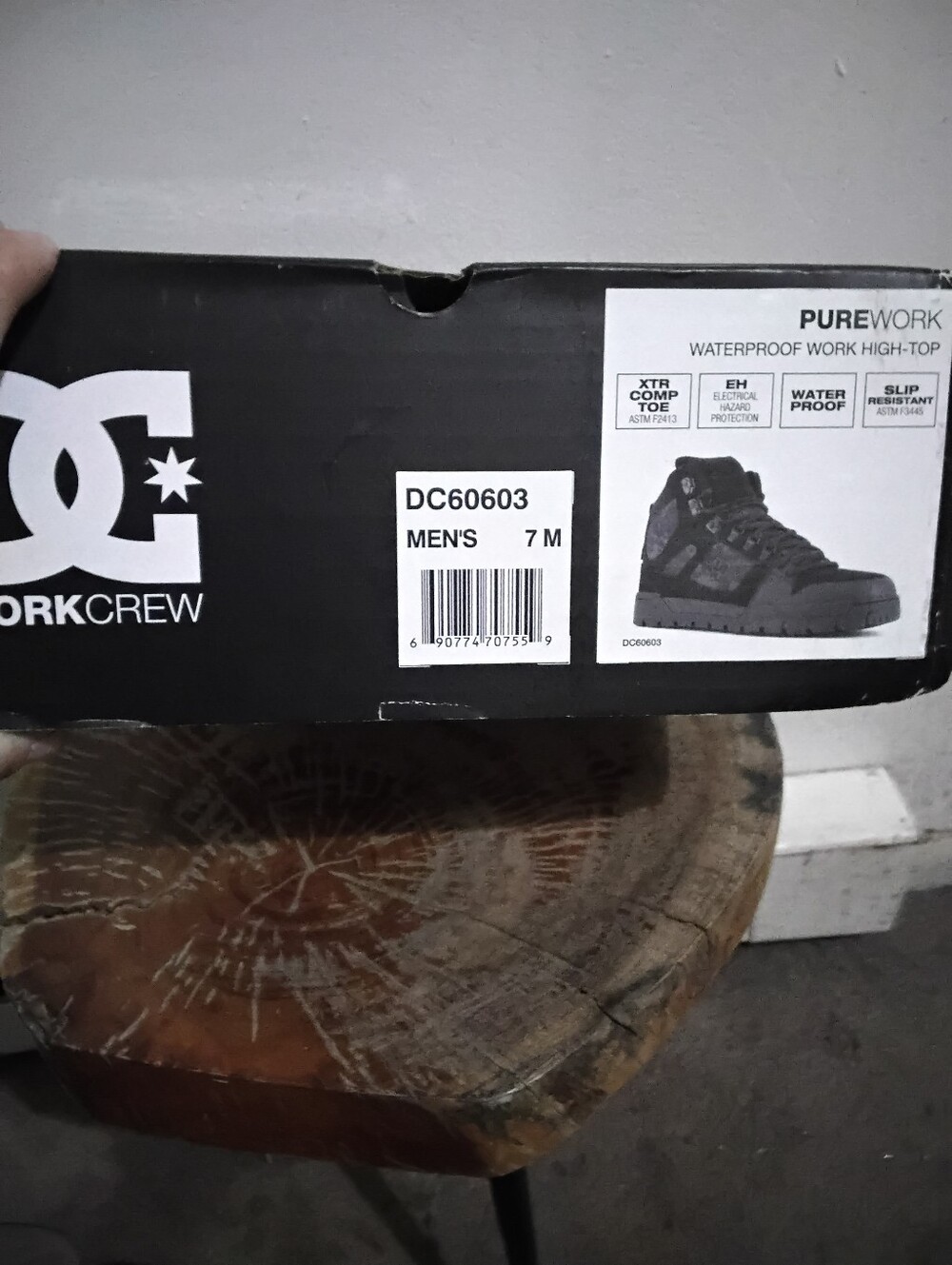 DC Men's Black Lace-Up Tactical Work Boots/Sneakers - Picture 12 of 14